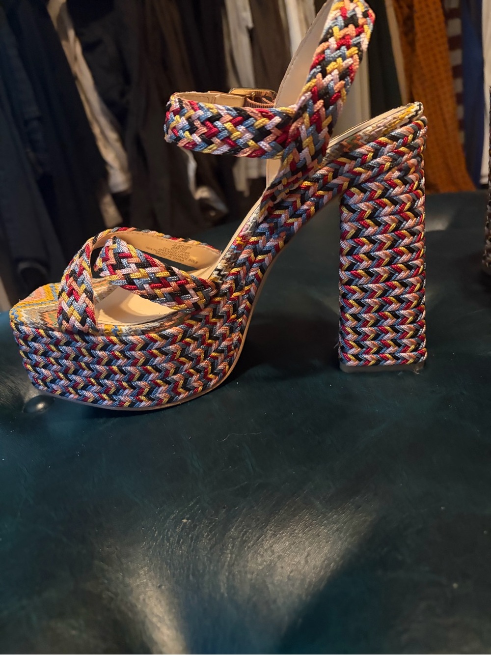 Jessica Simpson Multicolor Braided Platform Heel - Picture 5 of 6